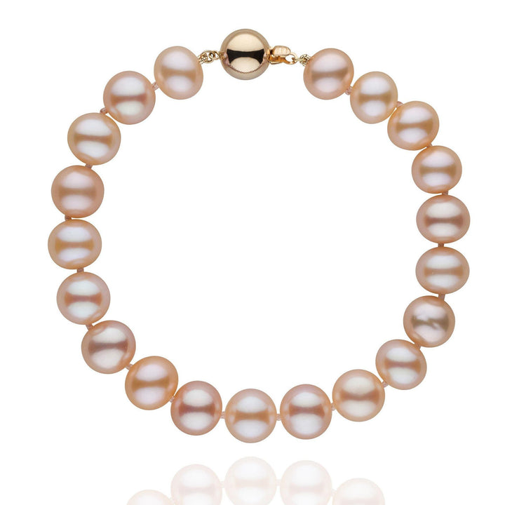 8.5-9.0 mm Pink to Peach Freshwater AA+ Pearl Bracelet