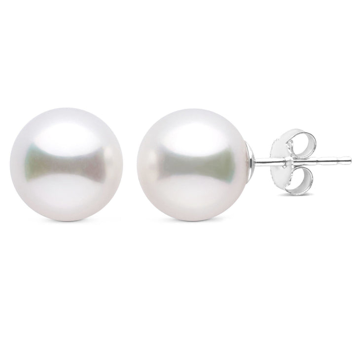 9.0-10.0 mm AAA White South Sea Pearl Stud Earrings