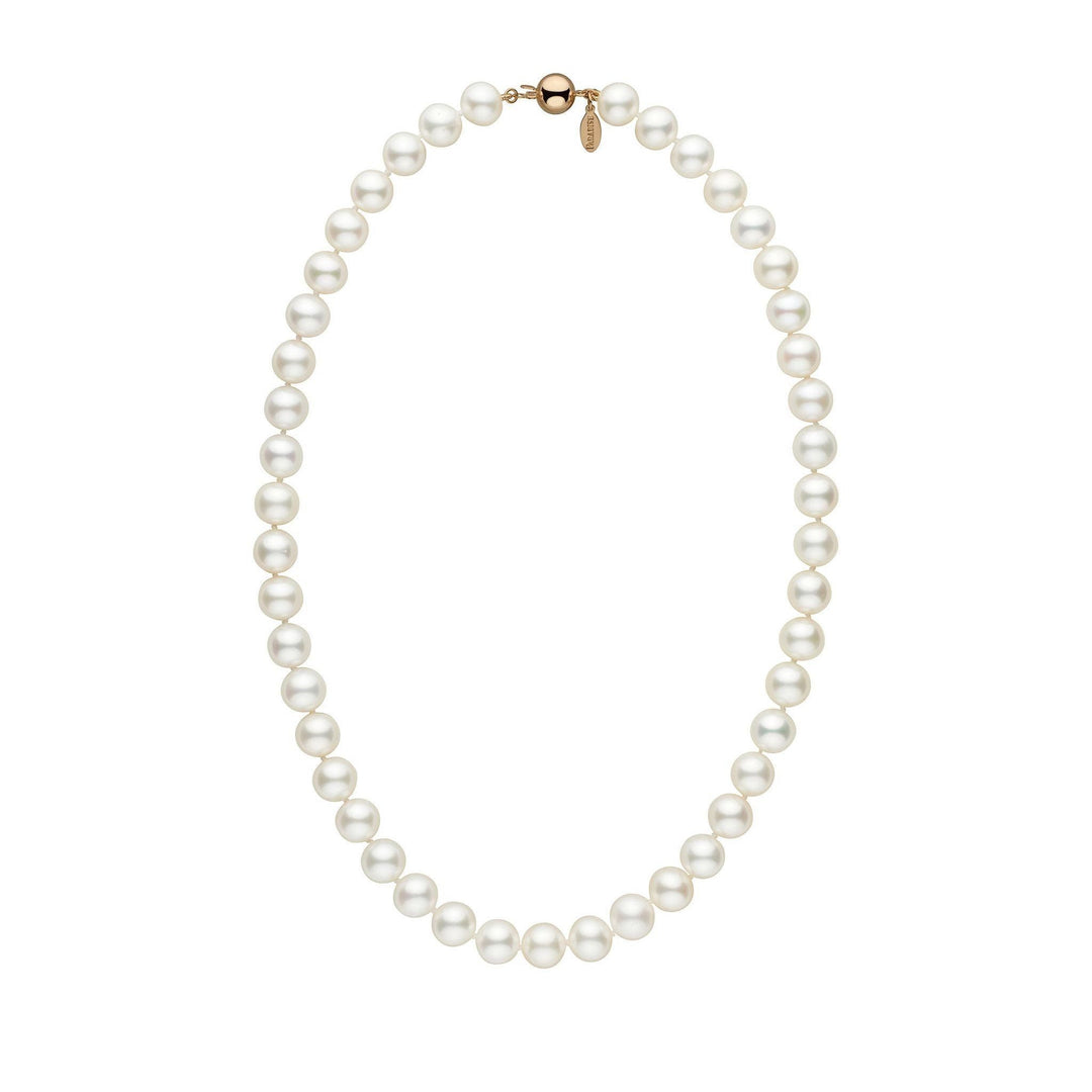 9.5-10.5 mm 18 Inch White Freshadama Freshwater Pearl Necklace
