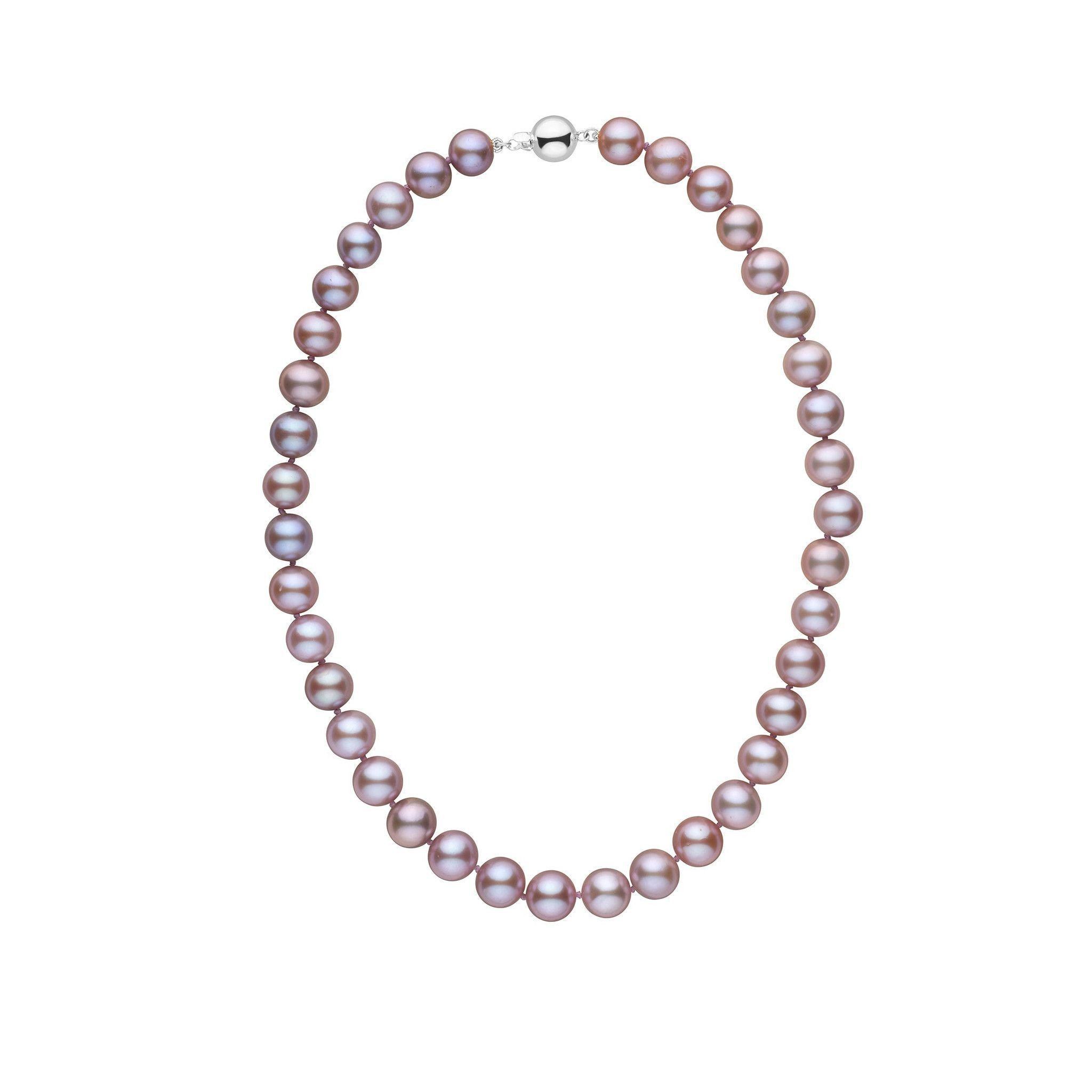 9.5-10.5 mm 16 Inch AA+ Lavender Freshwater Pearl Necklace
