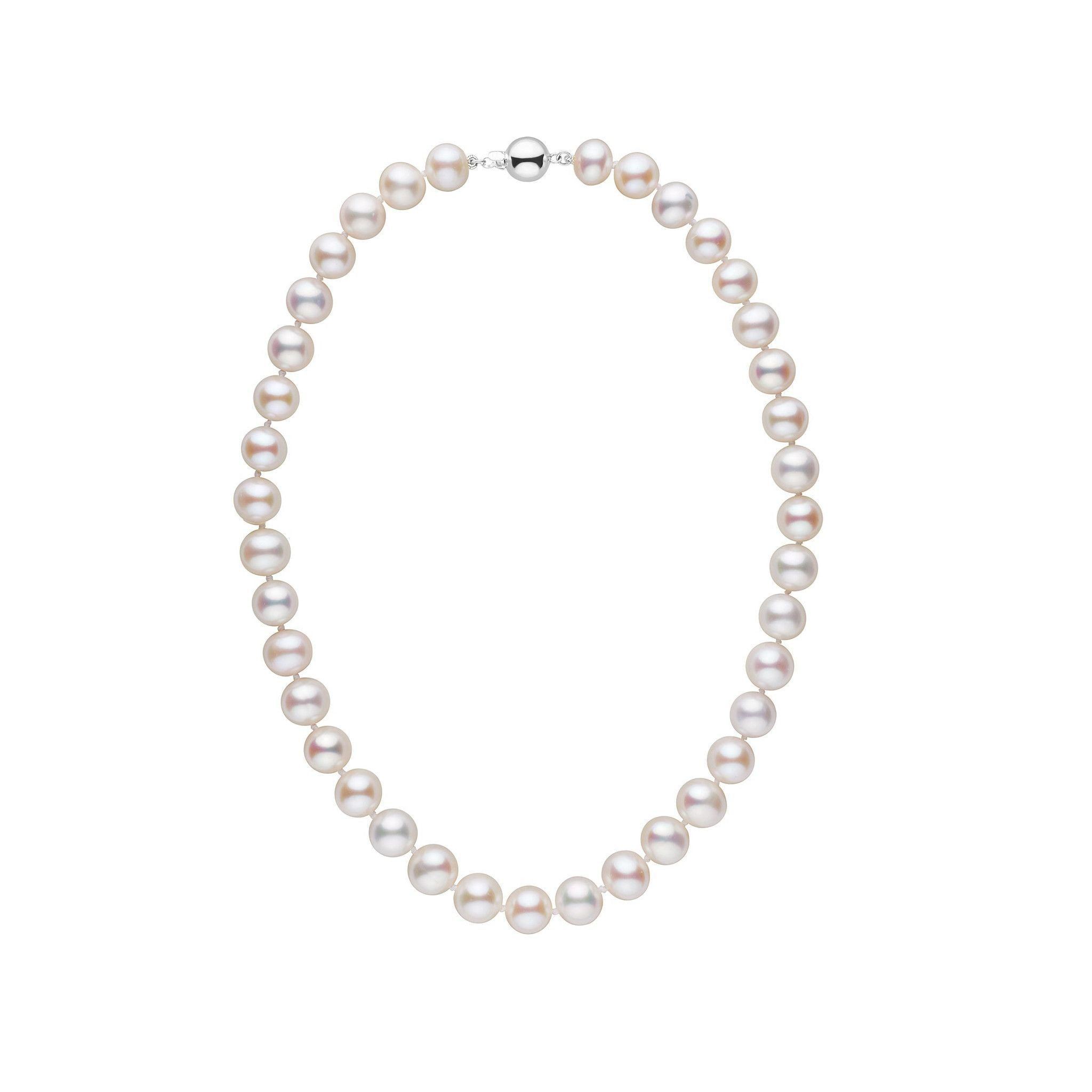 9.5-10.5 mm 16 inch AA+ White Freshwater Pearl Necklace