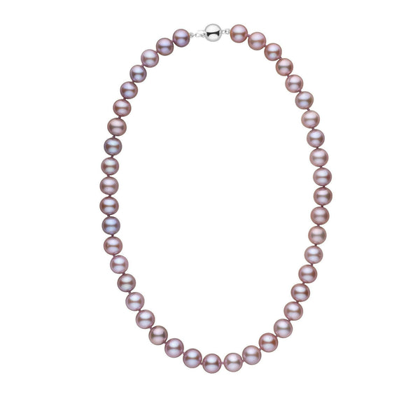 9.5-10.5 mm AA+ Lavender Freshwater Pearl Necklace wg