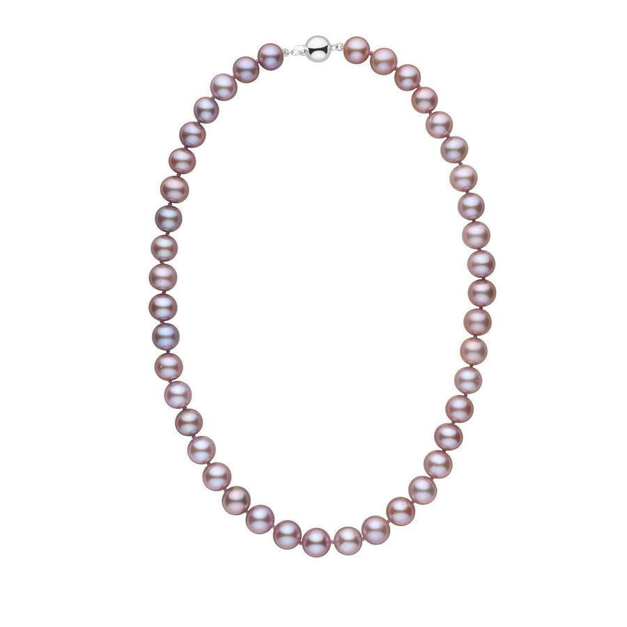 9.5-10.5 mm AAA Lavender Freshwater Pearl Necklace wg