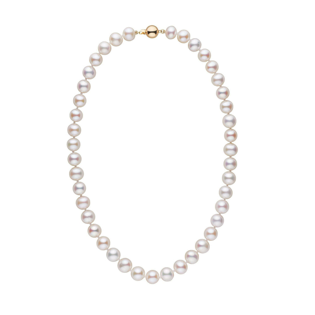 9.5-10.5 mm 18 inch AA+ White Freshwater Pearl Necklace