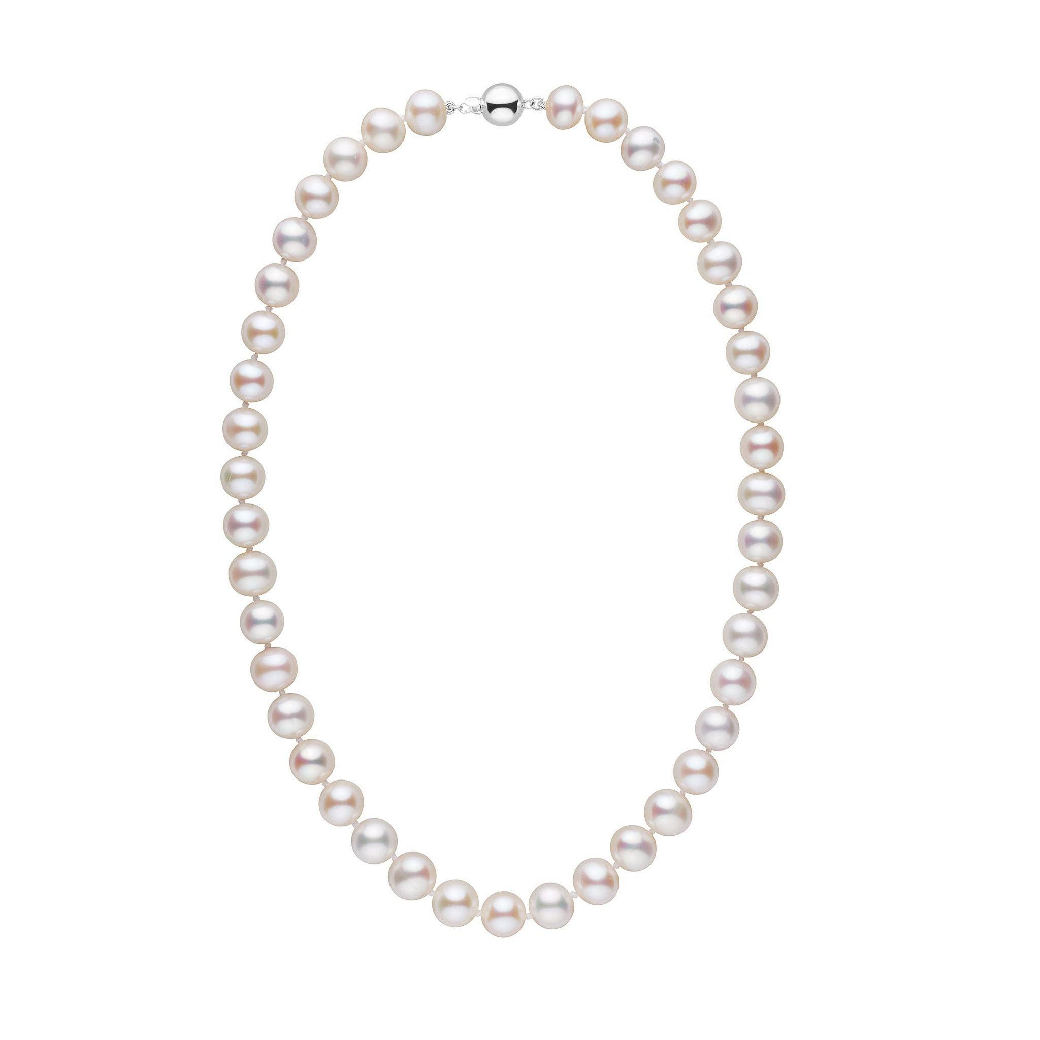 9.5-10.5 mm 18 inch AA+ White Freshwater Pearl Necklace