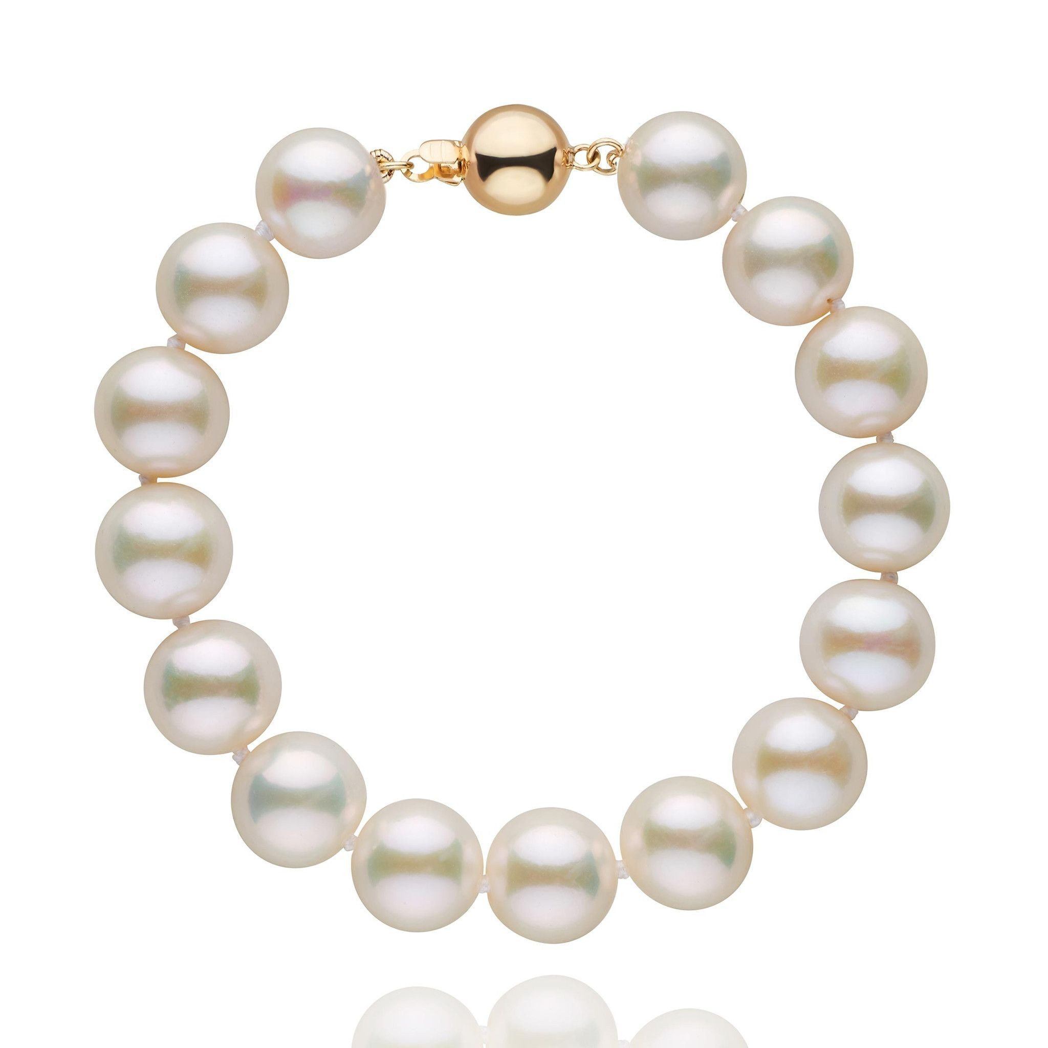9.5-10.5 mm White Freshwater AA+ Pearl Bracelet