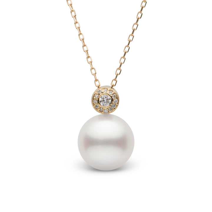 Aura Collection 10.0-11.0 mm White South Sea Pearl and Diamond Pendant