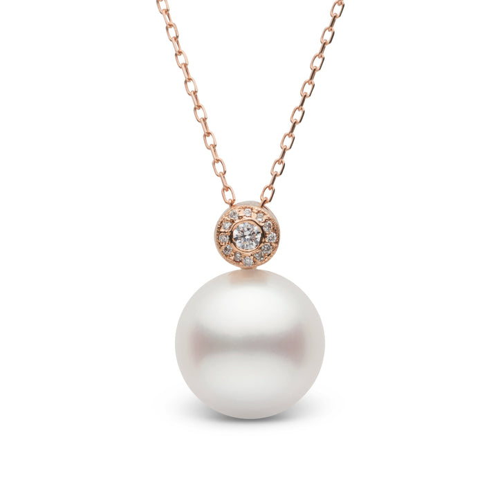 Aura Collection 11.0-12.0 mm White South Sea Pearl and Diamond Pendant