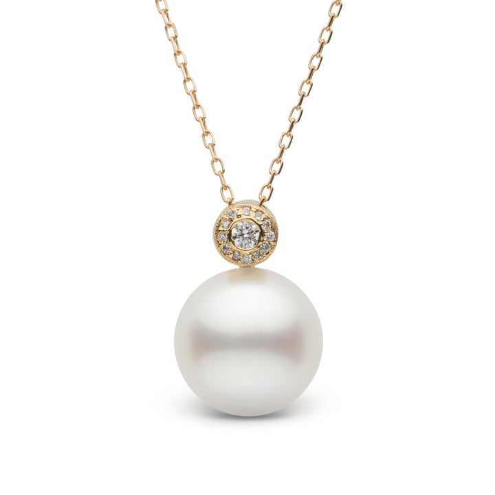 Aura Collection 11.0-12.0 mm White South Sea Pearl and Diamond Pendant