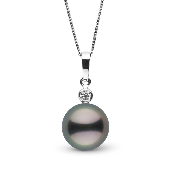 Brilliant Collection 9.0-10.0 mm Tahitian Pearl and Diamond Pendant