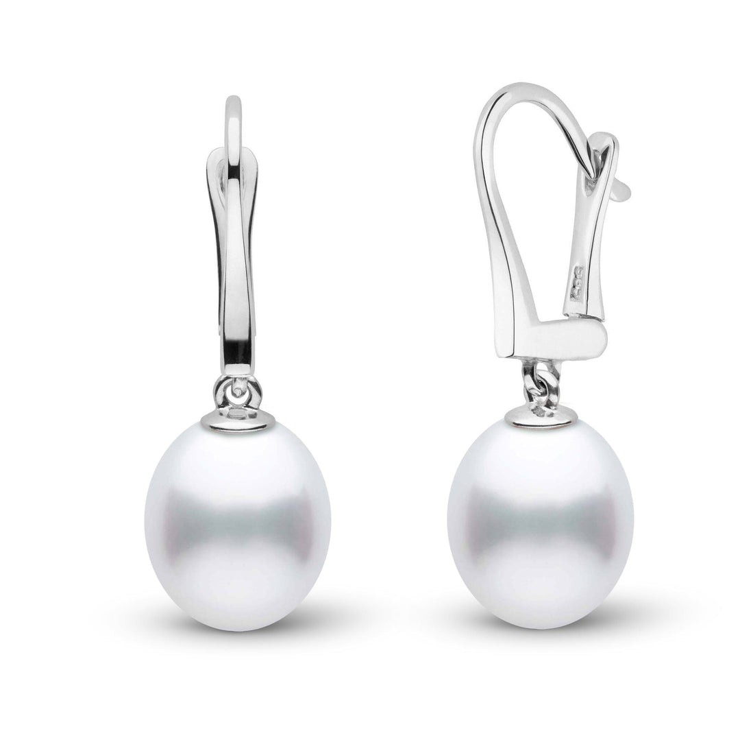 Classic Collection Drop White South Sea 9.0-10.0 mm Pearl Dangle Earrings White Gold