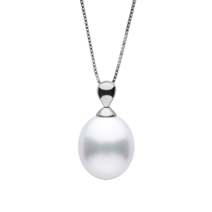 Dew Collection 9.0-10.0 mm White South Sea Drop Pearl Pendant White Gold