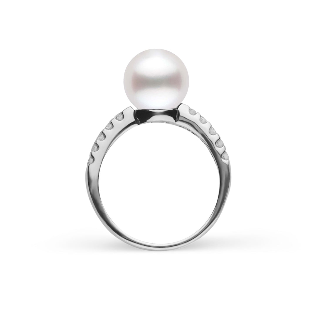 Decade Collection 9.0-10.0 mm White South Sea Pearl and Diamond Ring