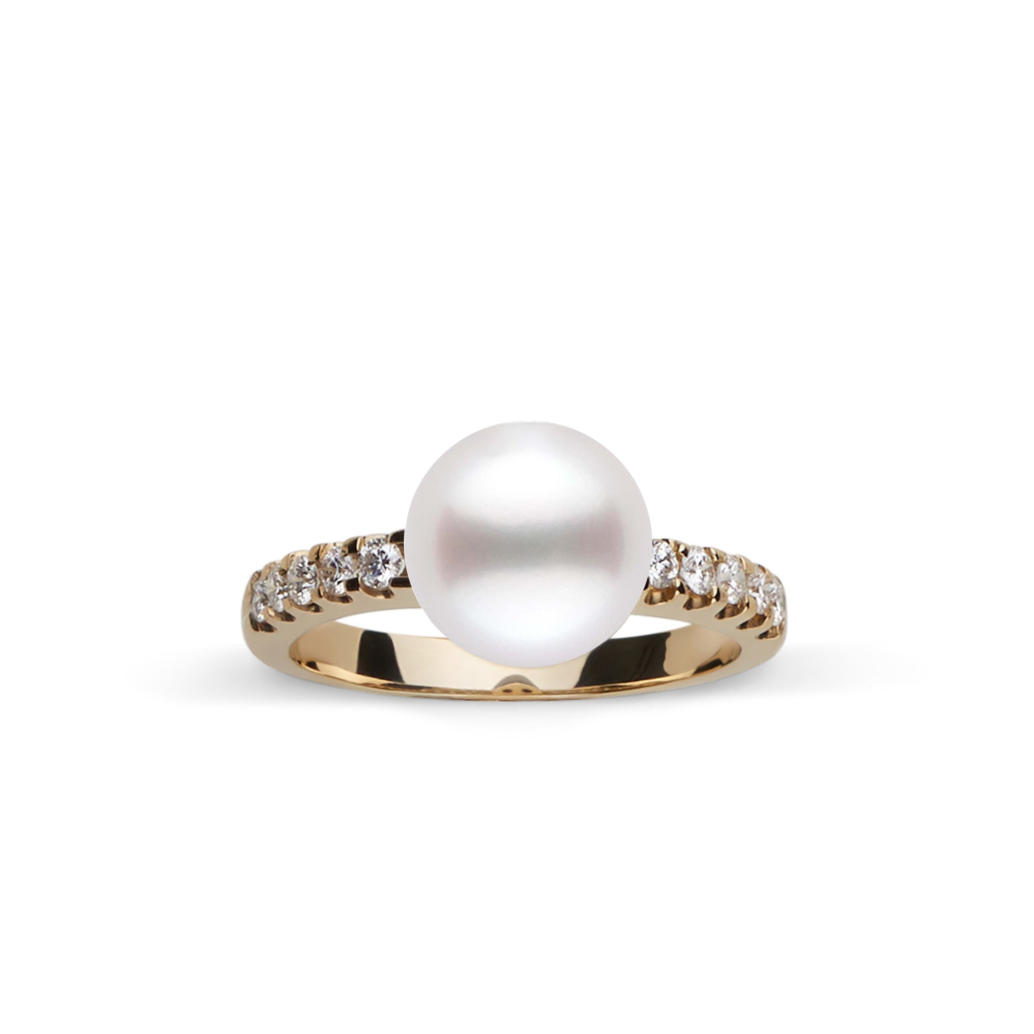 Decade Collection 9..0 mm White South Sea Pearl and Diamond Ring