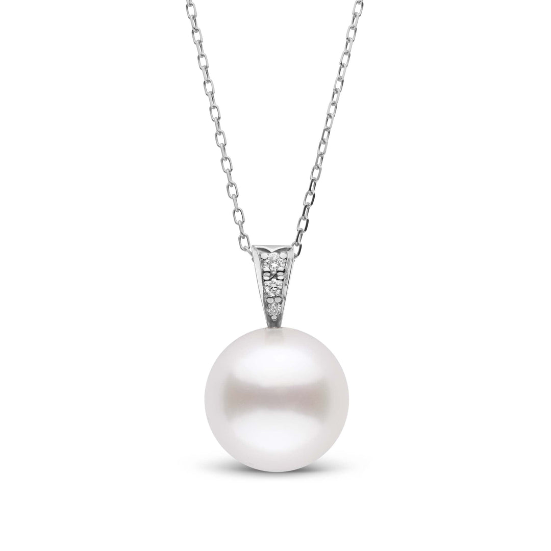 Desire Collection 11.0-12.0 mm White South Sea Pearl and Diamond Pendant