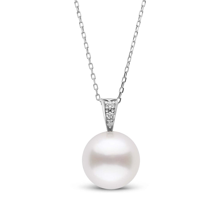 Desire Collection 11.0-12.0 mm White South Sea Pearl and Diamond Pendant