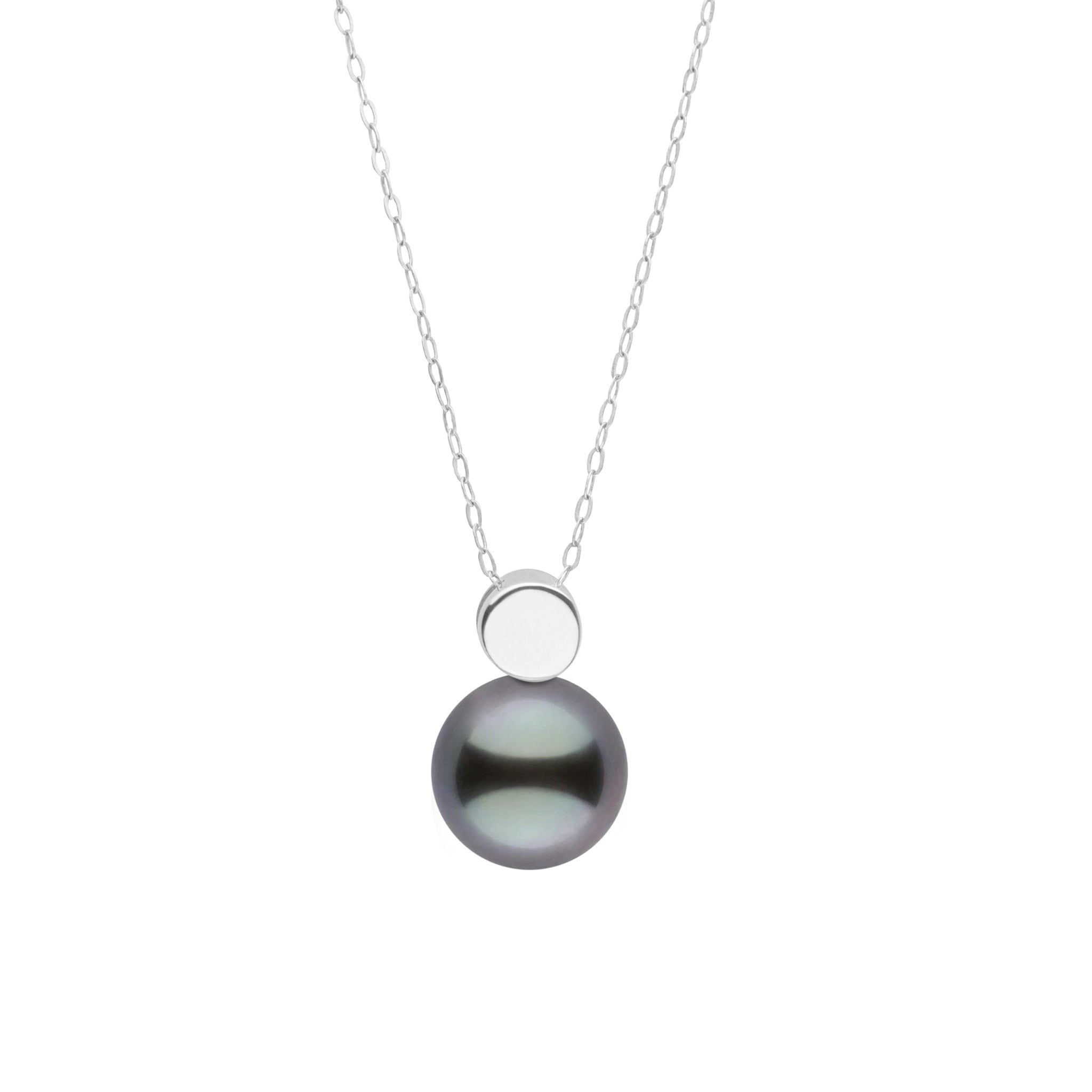 Dot Collection 10.0-11.0 mm Tahitian Pearl Pendant White Gold