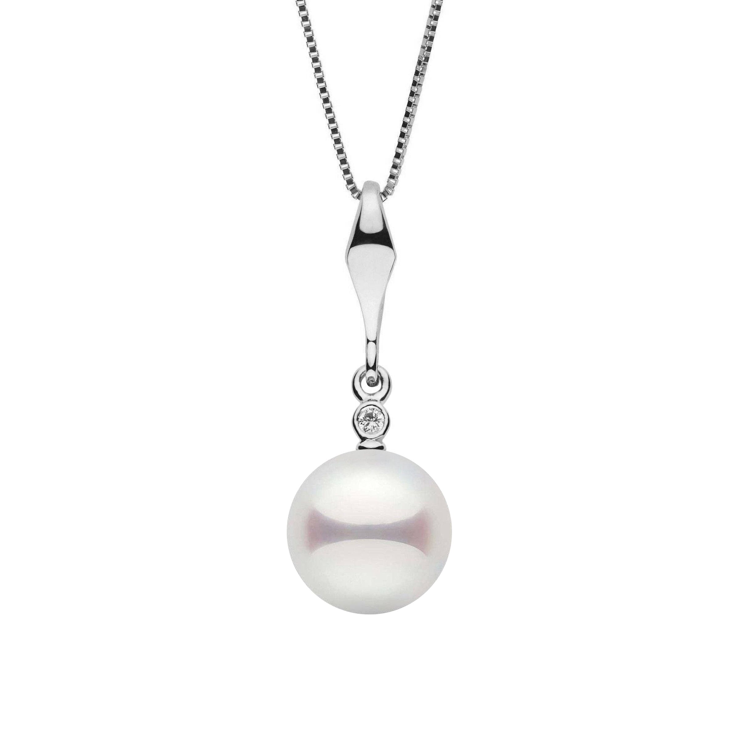 Essential Collection 7.5-8.0 mm Akoya Pearl Pendant with Diamond Accent