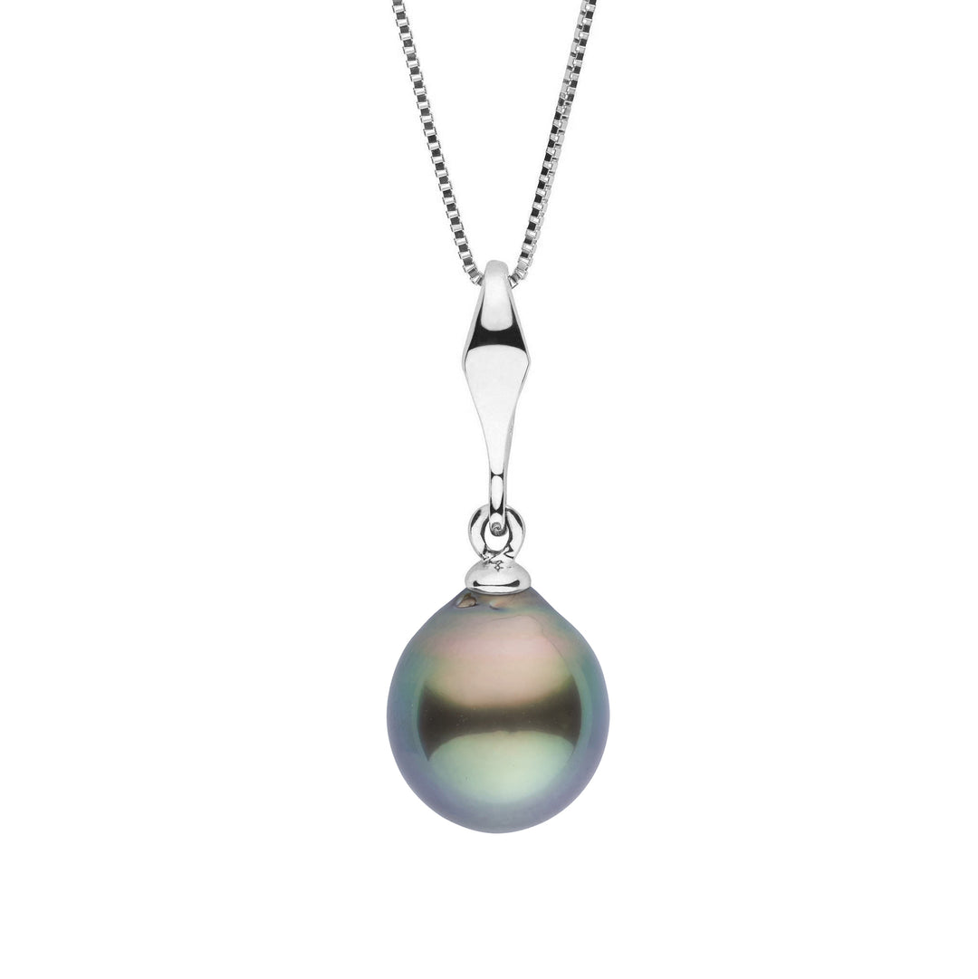 Essential Collection 9.0-10.0 mm Tahitian Drop Pearl Pendant White Gold
