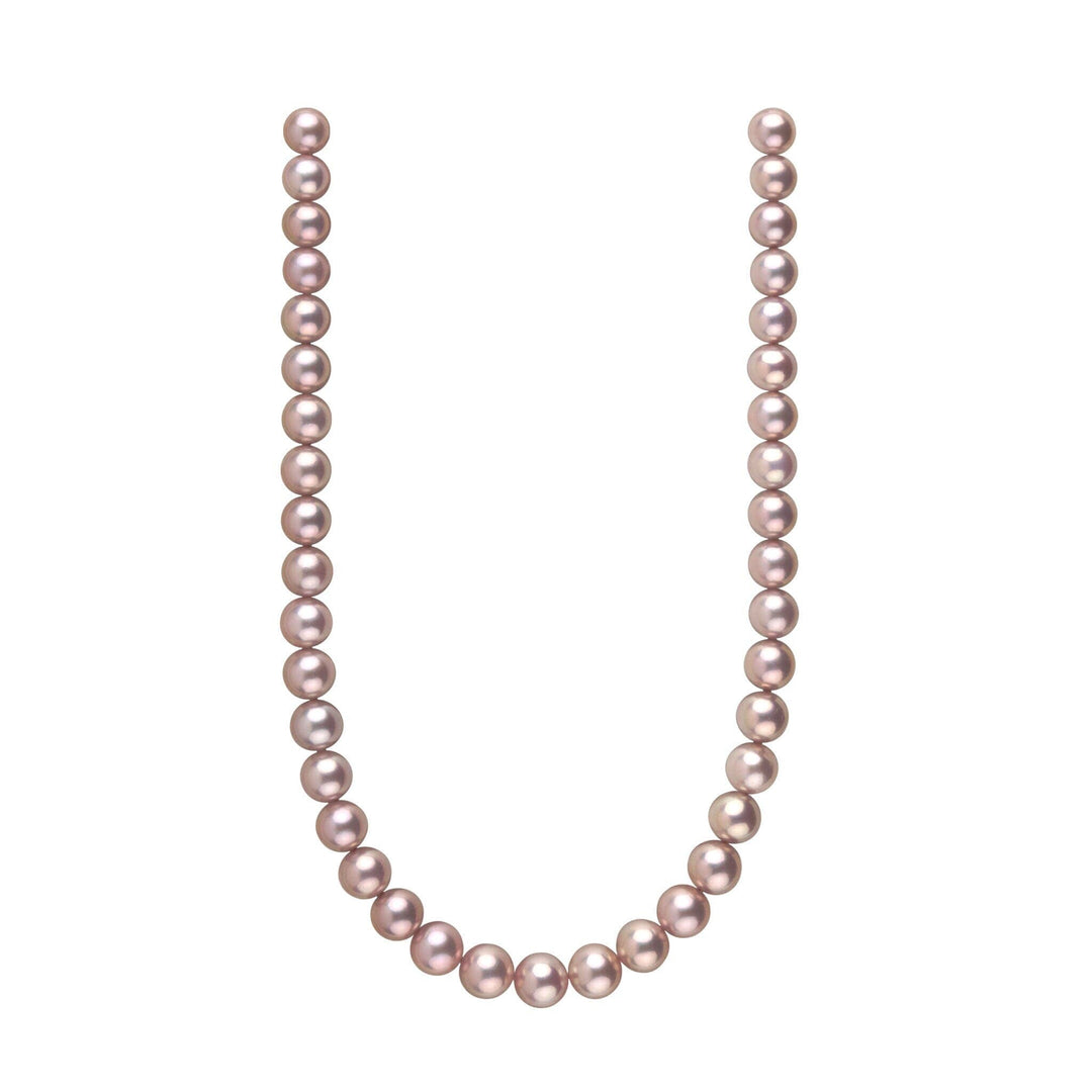 9.7-11.9 mm Rose Gold Pink Edison Freshwater Pearl Necklace