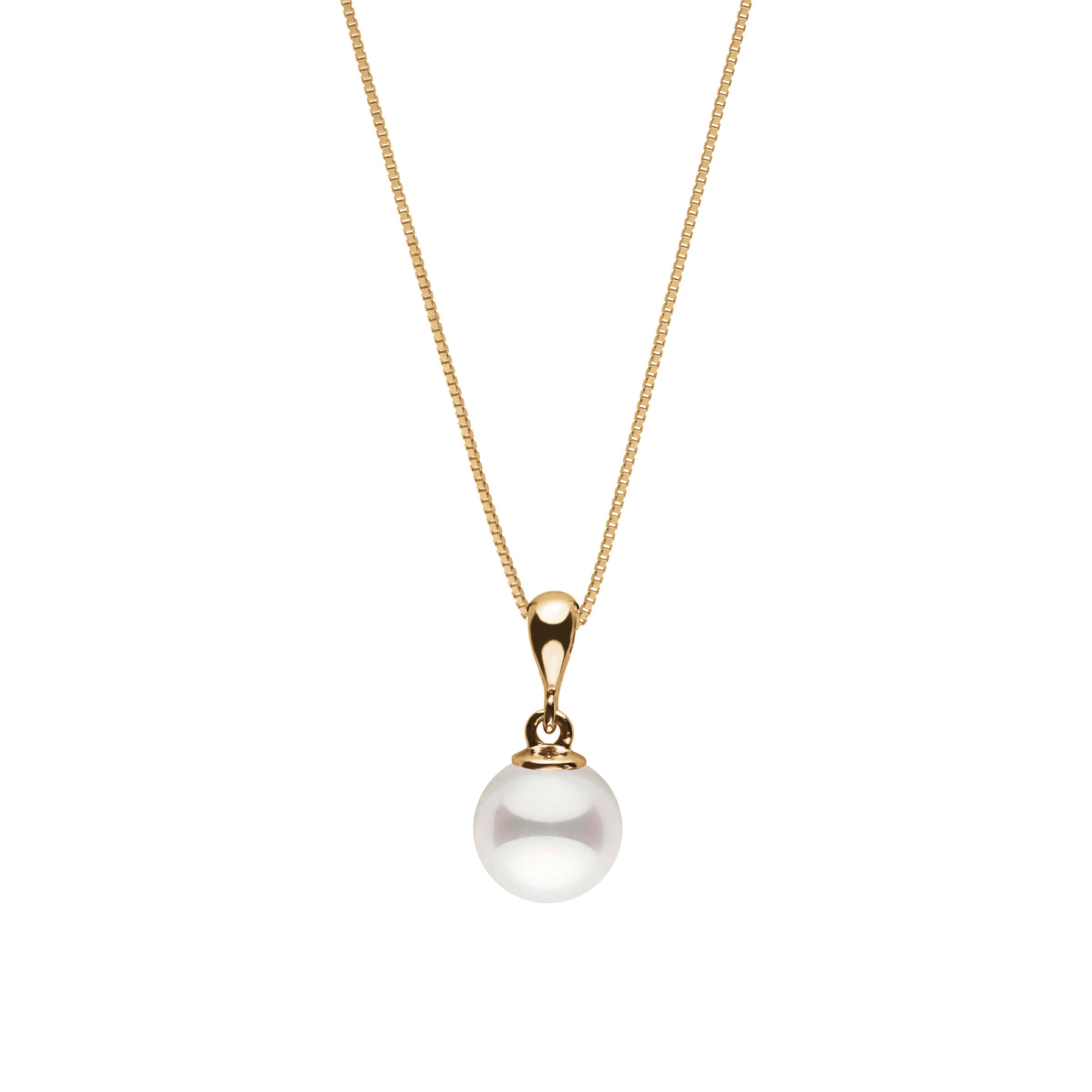 7.0-7.5 mm Akoya Pearl Grace Collection Pendant Yellow Gold