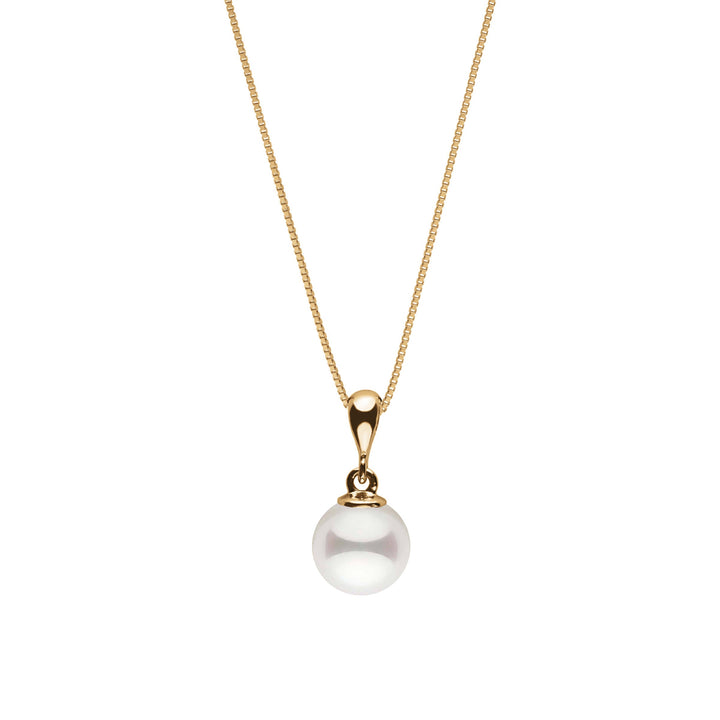 7.0-7.5 mm Akoya Pearl Grace Collection Pendant Yellow Gold