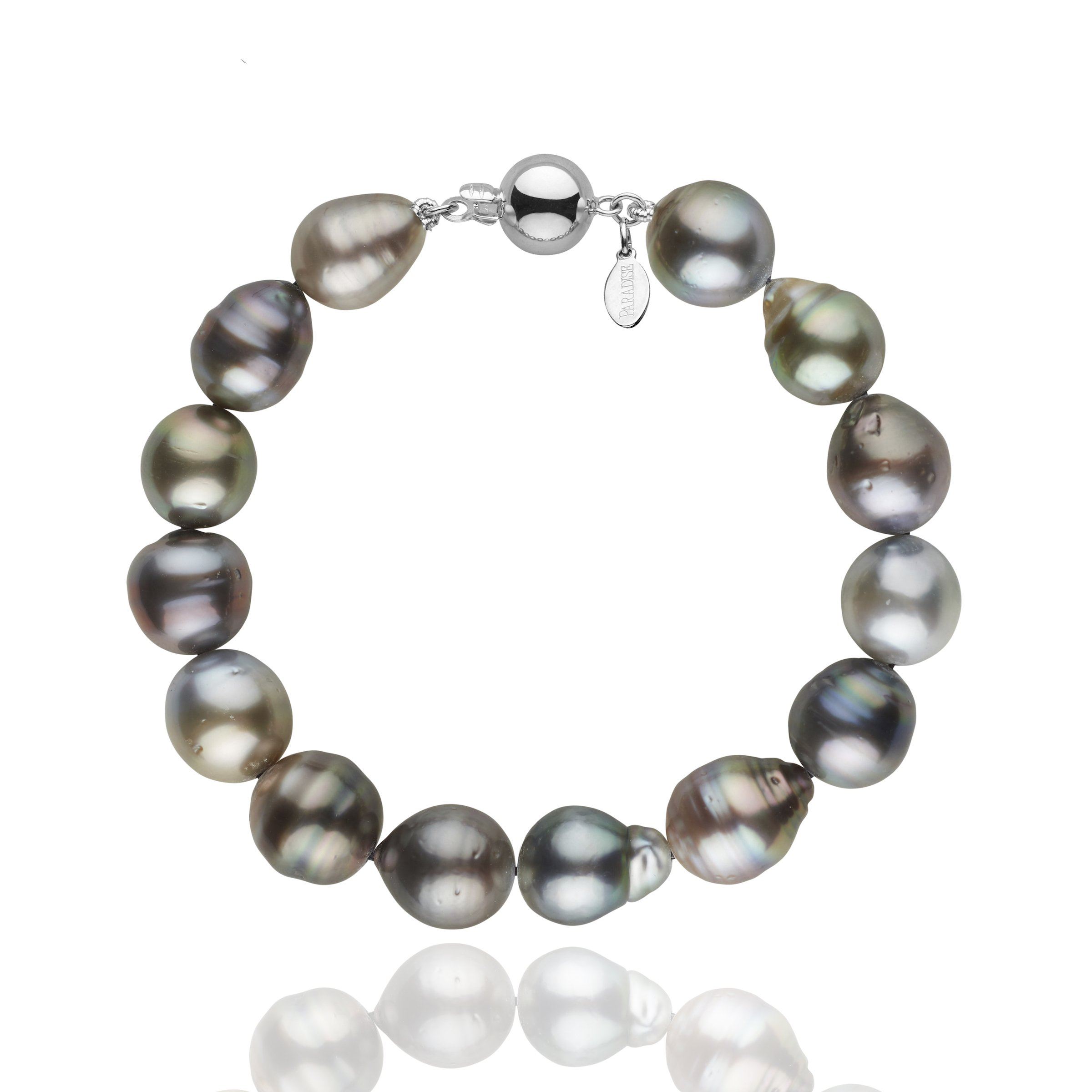 9.7-10.8 mm Multicolor Fijian Baroque Pearl Bracelet