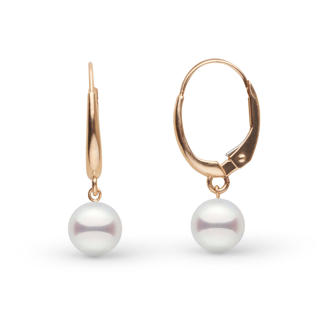 7.0-7.5 mm Akoya Pearl Muse Collection Earrings Yellow Gold