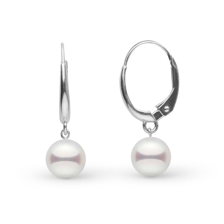 8.5-9.0 mm Akoya Pearl Muse Collection Earrings white gold
