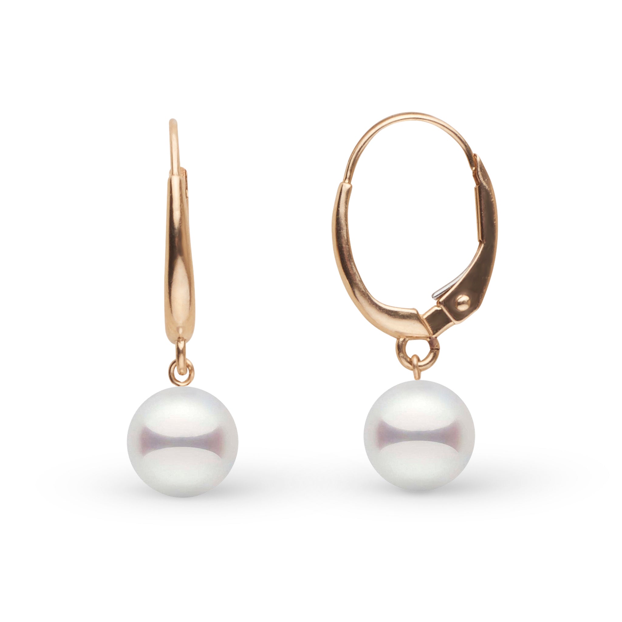 8.5-9.0 mm Akoya Pearl Muse Collection Earrings yellow gold