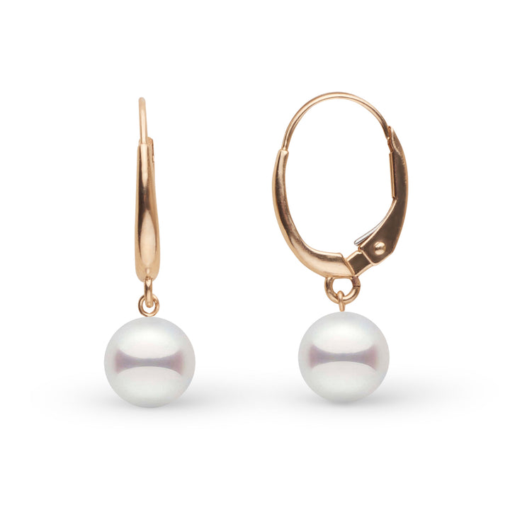 8.5-9.0 mm Akoya Pearl Muse Collection Earrings yellow gold
