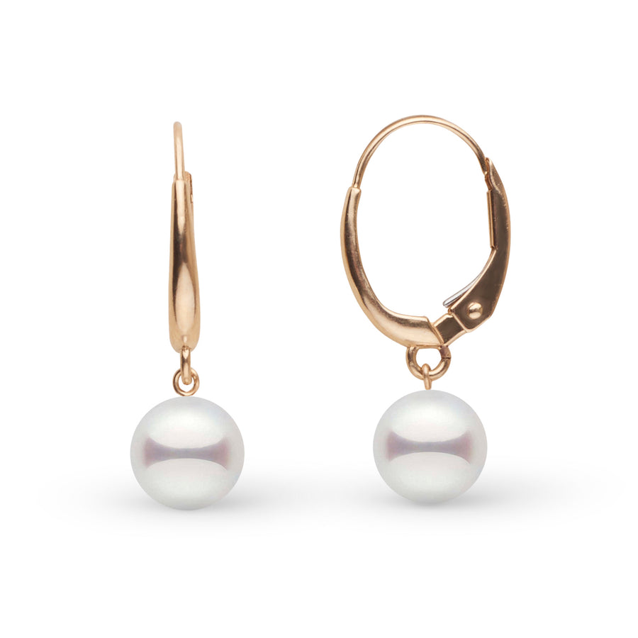 8.5-9.0 mm Akoya Pearl Muse Collection Earrings yellow gold