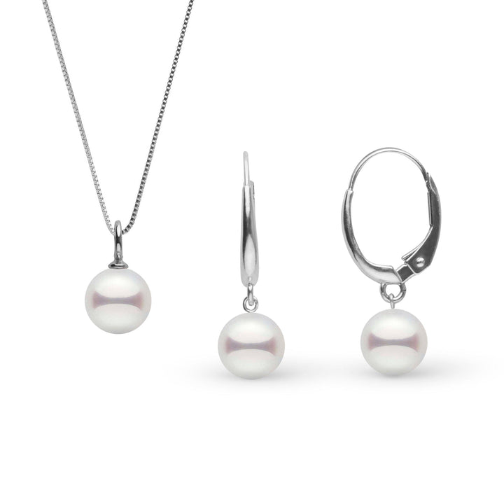 8.5-9.0 mm Akoya Pearl Muse Collection Pendant and Earrings Set