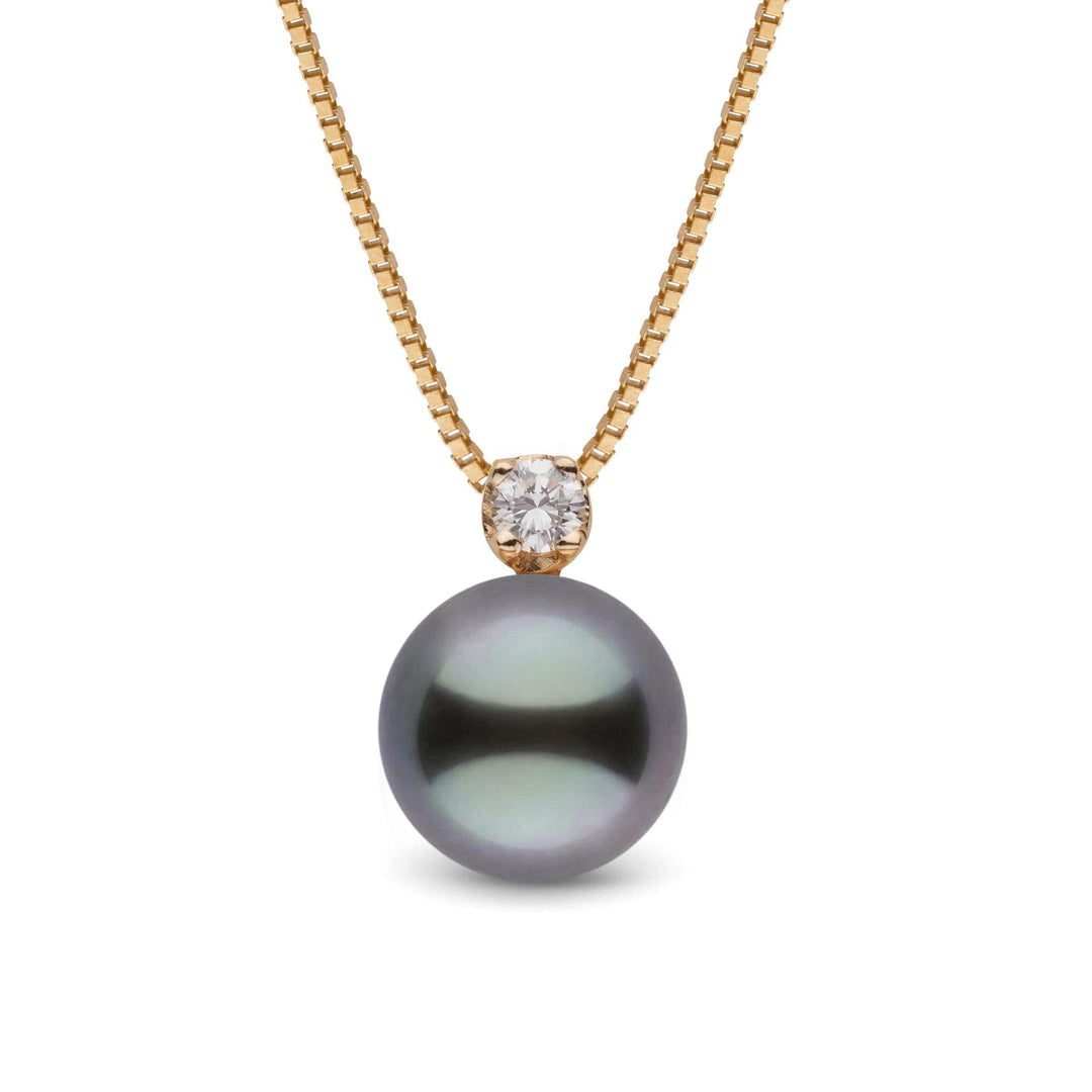 North Star Collection 9.0-10.0 mm Tahitian Pearl and Diamond Pendant