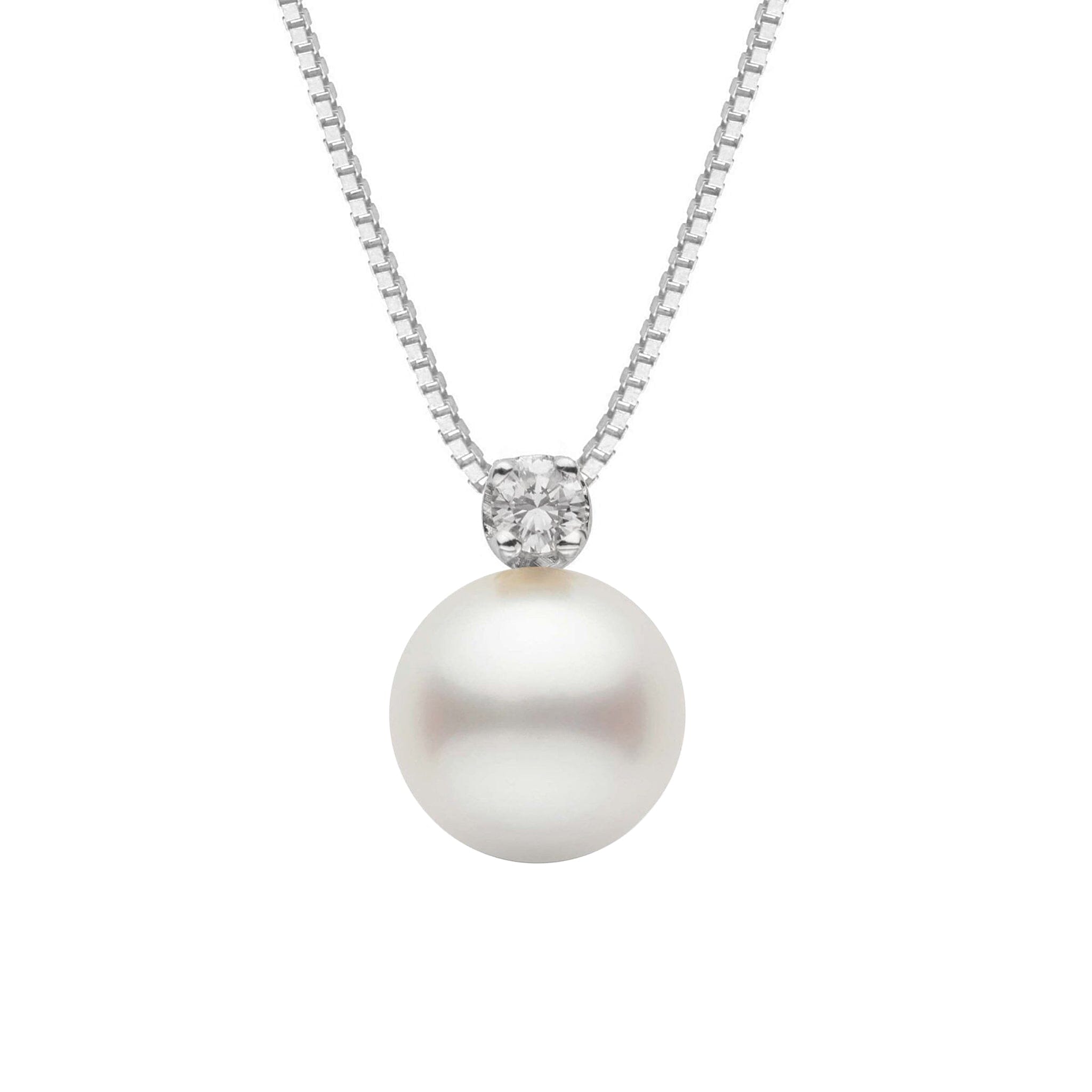 North Star Collection 10.0-11.0 mm White South Sea Pearl and Diamond Pendant
