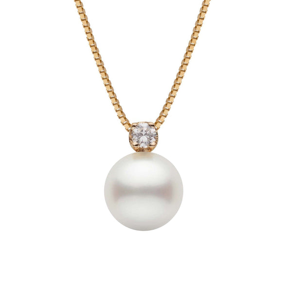 North Star Collection 10.0-11.0 mm White South Sea Pearl and Diamond Pendant yg