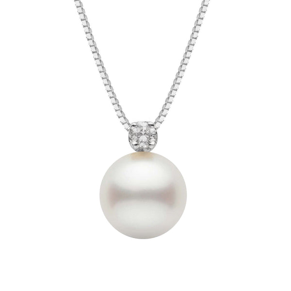 North Star Collection 11.0-12.0 mm White South Sea Pearl and Diamond Pendant wg