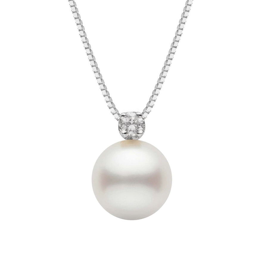 North Star Collection 11.0-12.0 mm White South Sea Pearl and Diamond Pendant wg