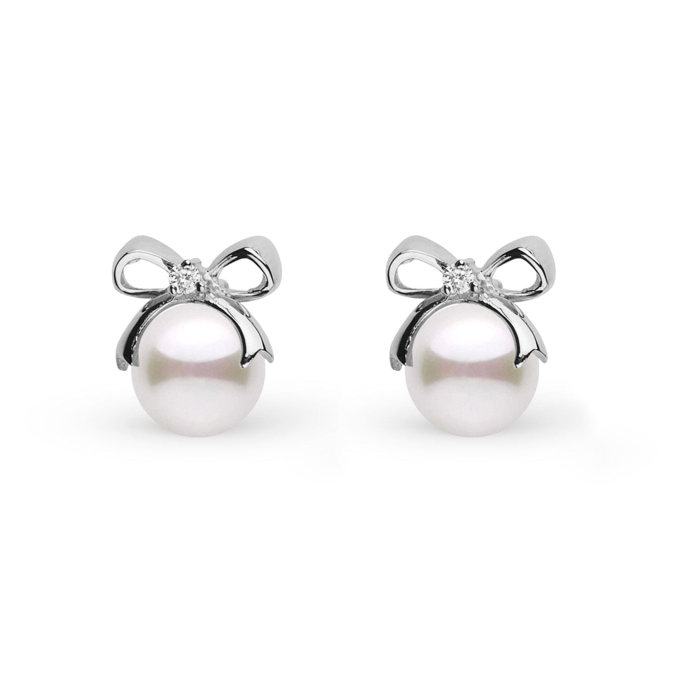 Perfect Gift Collection 7.0-7.5 mm Akoya Pearl and Diamond Earrings
