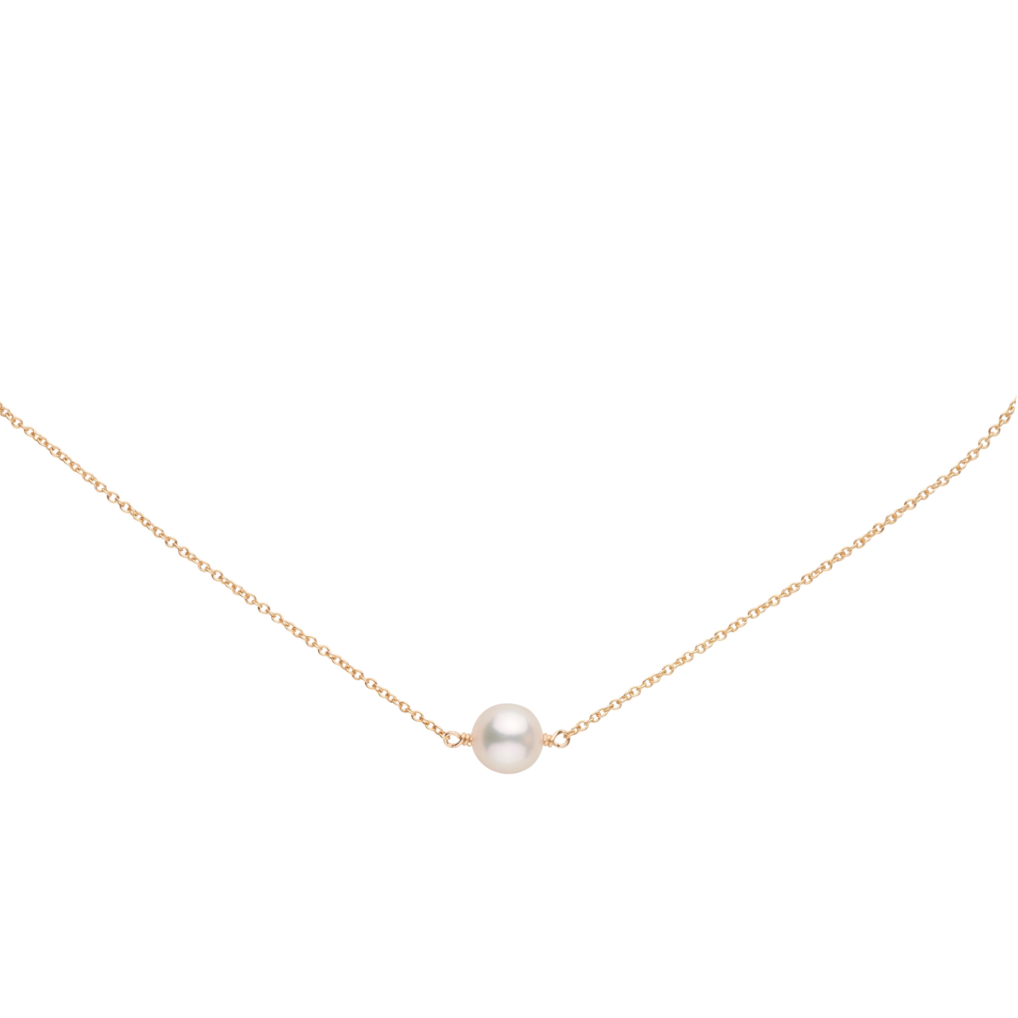 8.5-9.0 mm Akoya Pearl Solitaire Pendant yellow close up