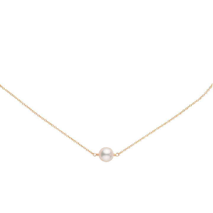 8.5-9.0 mm Akoya Pearl Solitaire Pendant yellow close up