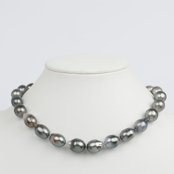 11.4-13.8 mm AAA Tahitian Drop Pearl Necklace on bust