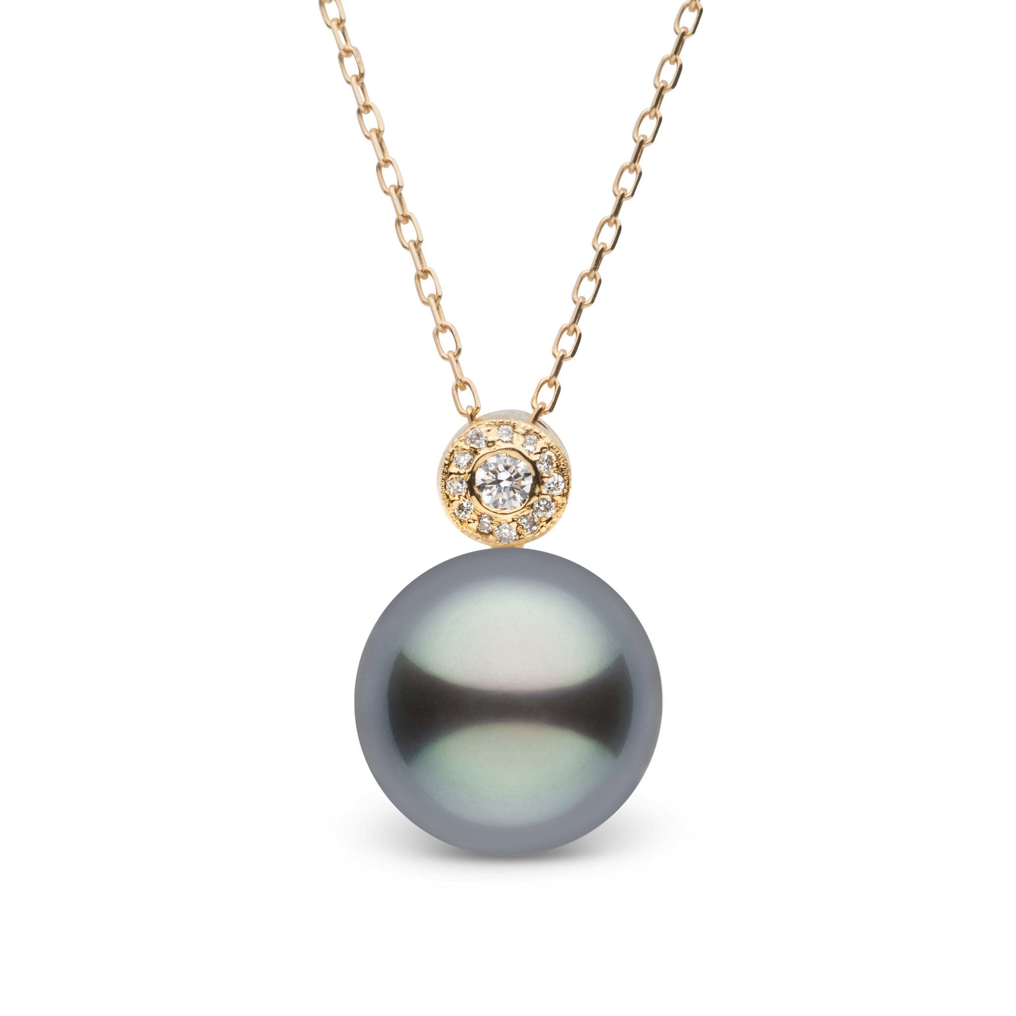 Aura Collection 11.0-12.0 mm Tahitian Pearl and Diamond Pendant