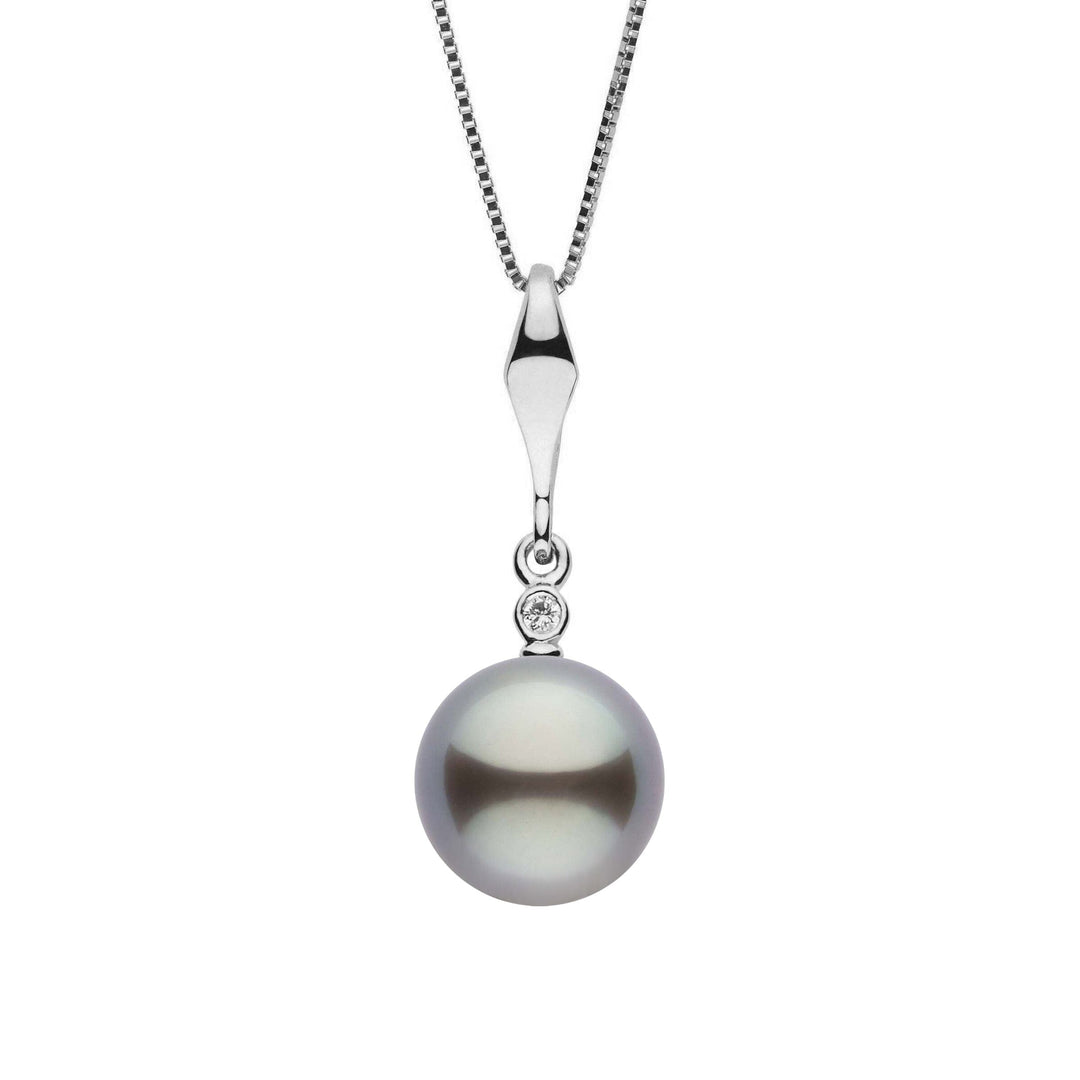 Essential Collection 9.0-10.0 mm Tahitian Pearl and Diamond Pendant
