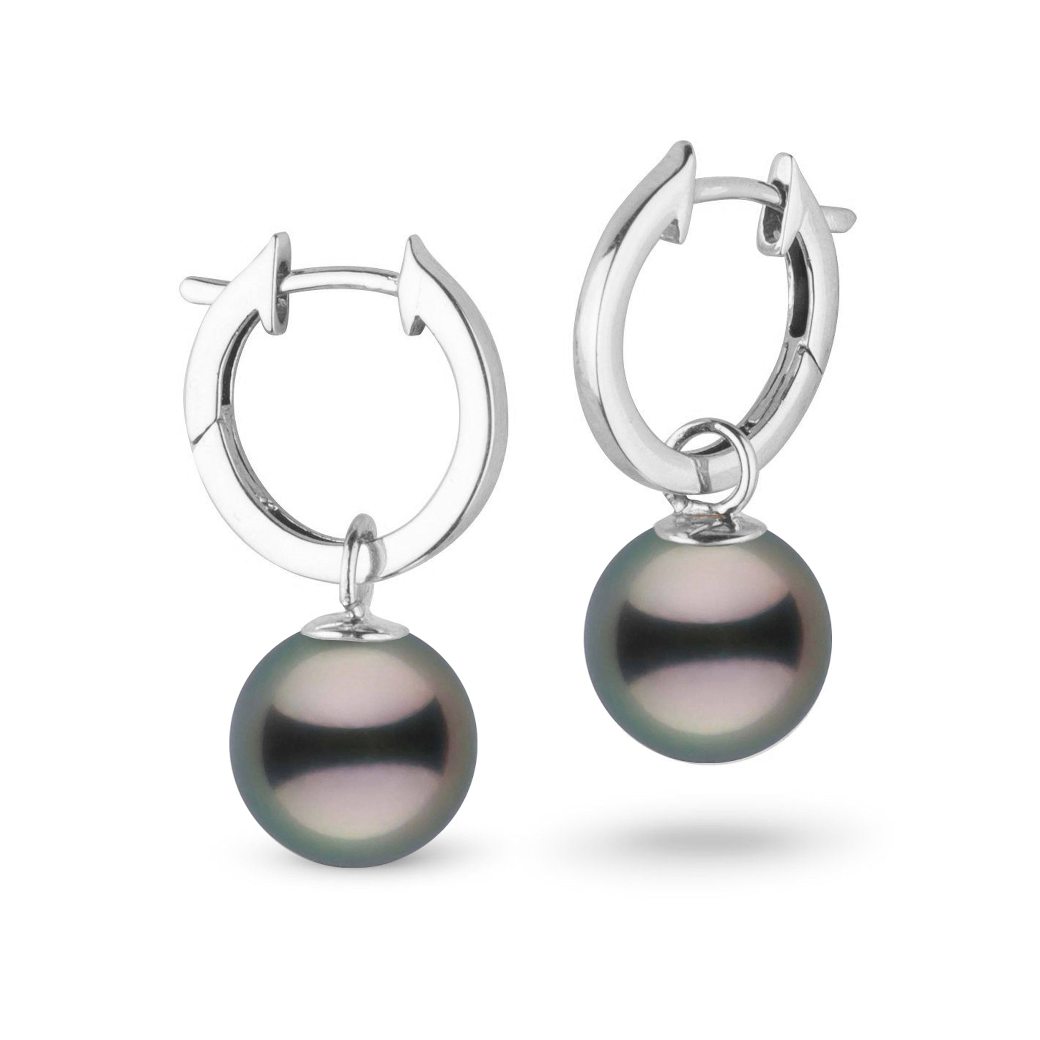 9.0-10.0 mm Tahitian Pearl Huggie Hoop Earrings – Pearl Paradise