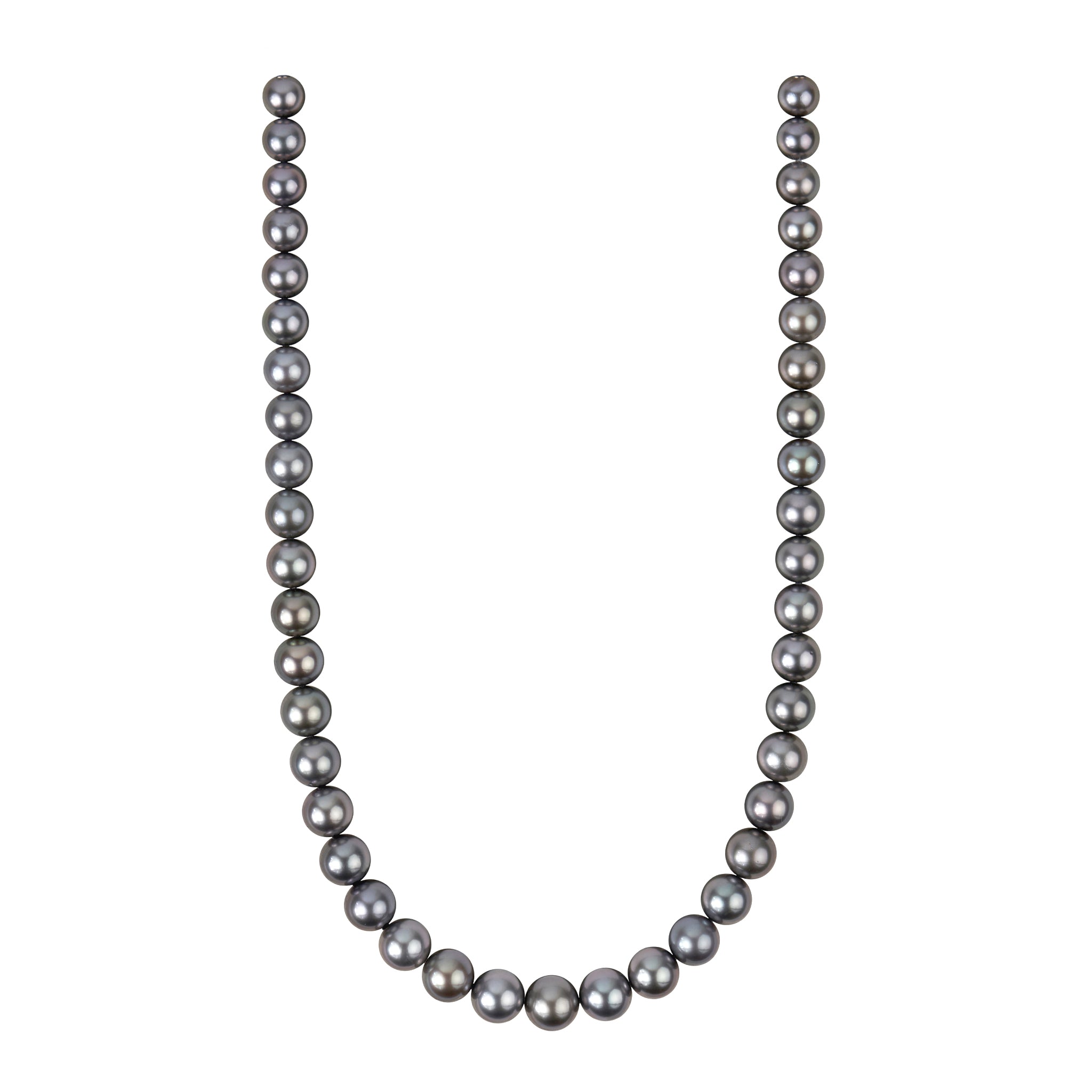 8.0-10.6 mm AAA Tahitian Round Pearl Necklace Strand