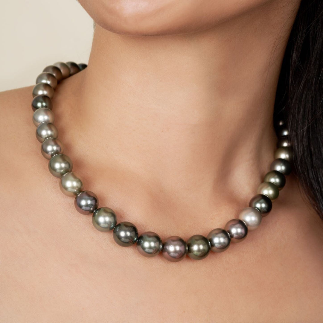 10.0-12.2 mm AAA Tahitian Round Pearl Necklace