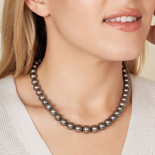 8.4-10.7 mm AA+/AAA Tahitian Round Pearl Necklace