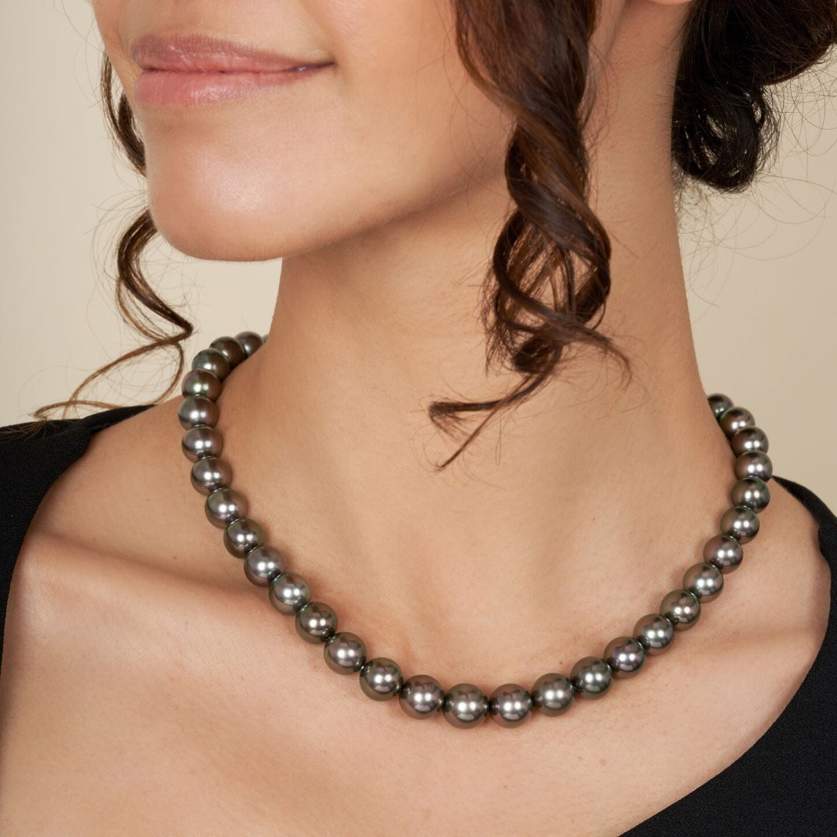 8.4-10.7 mm AA+/AAA Tahitian Round Pearl Necklace