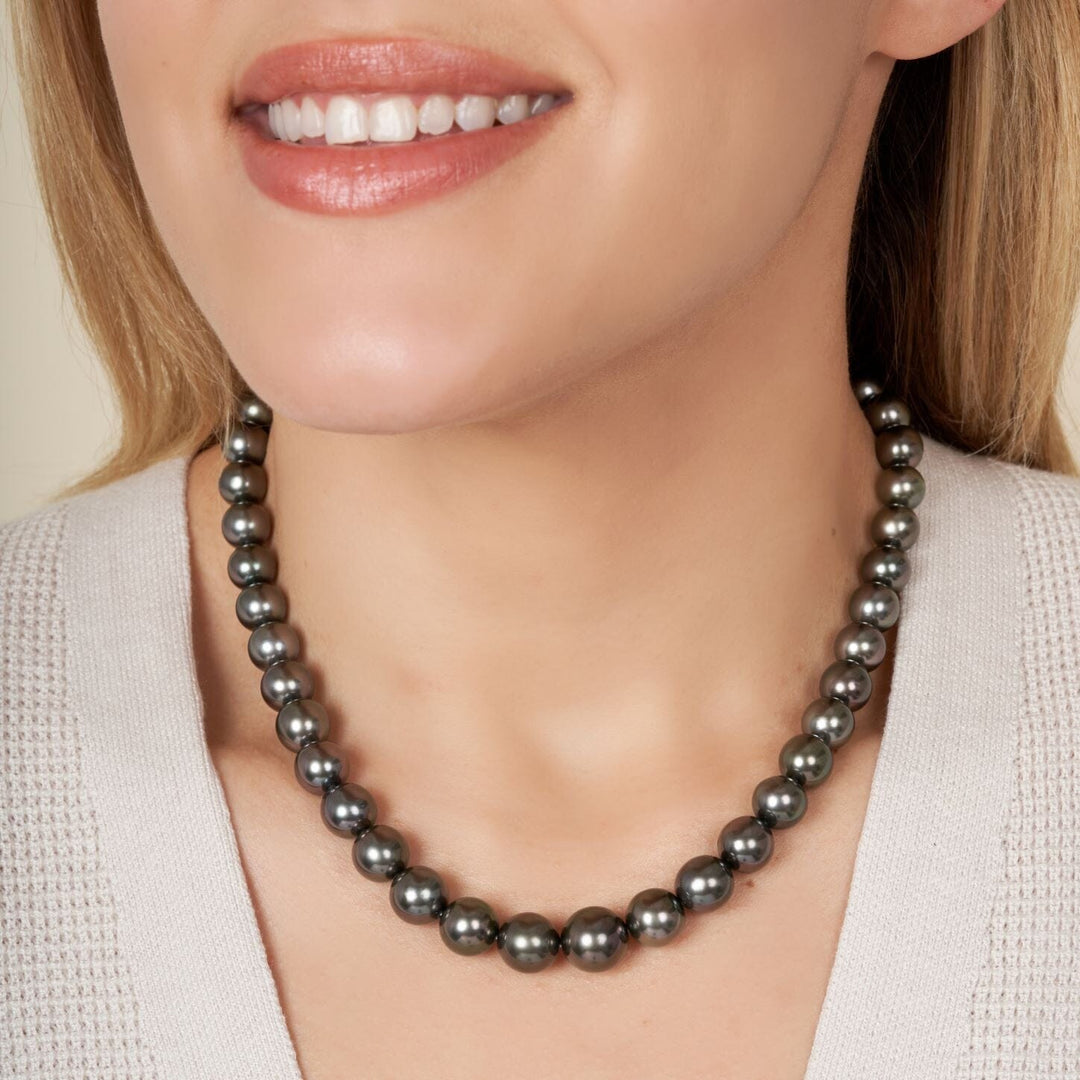 8.0-10.6 mm AAA Tahitian Round Pearl Necklace